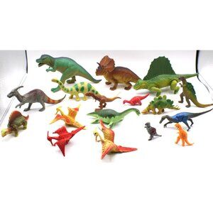 Dinosaur Toy 17pc Set Figures Kids Educational Play Various Types Styles Colors